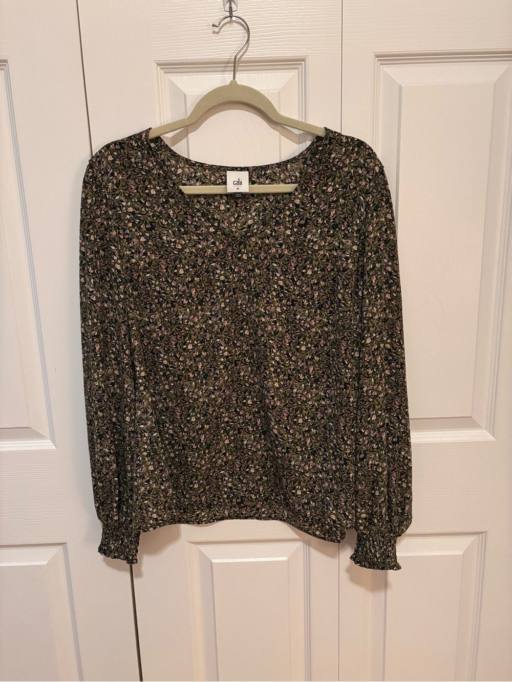 CABI Floral Long-Sleeve Blouse